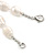 12mm Classic White Oval Ringed Freshwater Pearl Bead Necklace, Bracelet and Drop Earrings Set In Silver Tone - 41cm L Necklace/ 17cm L Bracelet - view 5
