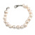 8-10mm Off Round White Freshwater Pearl Necklace, Bracelet and Drop Earrings Set In Silver Tone - 41cm L - view 7