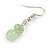 Light Green Glass & Crystal Floating Bead Necklace & Drop Earring Set - 48cm L/ 5cm Ext - view 9