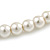 8mm Light Cream Glass Bead Choker Necklace & Stud Earrings Set - 37cm L/ 5cm Ext - view 4