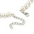 8mm Light Cream Glass Bead Choker Necklace & Stud Earrings Set - 37cm L/ 5cm Ext - view 6