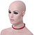8mm Cranberry Red Glass Bead Choker Necklace & Drop Earrings Set - 37cm L/ 5cm Ext - view 8