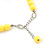 Pineapple Yellow Acrylic Bead  Choker Style Necklace And Stud Earring Set In Silver Tone - 38cm L/ 5cm Ext - view 5
