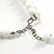 Snow White Acrylic Bead Choker Style Necklace And Stud Earring Set In Silver Tone - 38cm L/ 5cm Ext - view 5