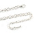 Matt Pastel Multicoloured Enamel Leaf Necklace and Stud Earrings Set In Light Silver Tone - 45cm L/ 7cm Ext - view 7