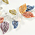 Matt Pastel Multicoloured Enamel Leaf Necklace and Stud Earrings In Light Silver Tone - 45cm L/ 7cm Ext - view 4