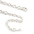 Matt Pastel Multicoloured Enamel Leaf Necklace and Stud Earrings In Light Silver Tone - 45cm L/ 7cm Ext - view 6
