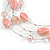 Multistrand Light Pink Glass and Ceramic Bead Wire Necklace & Drop Earrings Set - 48cm L/ 5cm Ext - view 6