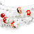 Romantic Multistrand Layered Glass/ Ceramic Beaded Necklace and Drop Earrings Set (White, Red) - 50cm L/ 5cm Ext - view 8