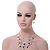 Romantic Multistrand Layered Glass/ Ceramic Beaded Necklace and Drop Earrings Set (White, Black) - 50cm L/ 5cm Ext - view 8