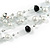 Romantic Multistrand Layered Beaded Necklace and Drop Earrings Set (White, Black) - 50cm L/ 4cm Ext - view 5