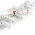 Romantic Multistrand Layered Beaded Necklace and Drop Earrings Set (White, Pastel Pink) - 50cm L/ 4cm Ext - view 7