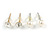 Clear Crystal Breast Cancer Awareness Ribbon Pendant and 4 Pairs of Stud Earrings Set In Gold Tone - view 8