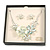 Pastel Green Flower Cluster V shape Necklace and Stud Earrings Set In Silver Tone - 42cm L/ 9cm Ext - Gift Boxed - view 3