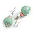 Pastel Mint/ Pink/ White Wood Flex Necklace, Bracelet and Drop Earrings Set - 46cm L - view 4