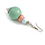 Pastel Mint/ Pink/ White Wood Flex Necklace, Bracelet and Drop Earrings Set - 46cm L - view 6