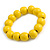 Banana Yellow/ Bronze Long Wooden Bead Necklace, Flex Bracelet and Drop Earrings Set - 80cm Long - view 6