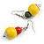Multicoloured Long Wooden Bead Necklace, Flex Bracelet and Drop Earrings Set - 80cm Long - view 7