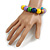 Multicoloured Long Wooden Bead Necklace, Flex Bracelet and Drop Earrings Set - 80cm Long - view 4