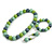 Pastel Mint/ Green/ Grey Wood Flex Necklace, Bracelet and Drop Earrings Set - 46cm L - view 8
