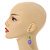 Pastel Mint/ Green/ Purple Wood Flex Necklace, Bracelet and Drop Earrings Set - 46cm L - view 3