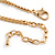 Pastel Multi Matt Enamel Abstract Leaf Necklace & Stud Earrings In Gold Tone Metal - 43cm L/ 6cm Ext - view 7