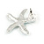Pastel Mint/ Green/ Blue Matt Enamel Starfish Necklace & Stud Earrings In Silver Tone Metal - 42cm L/ 6cm Ext - view 10