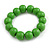 Grass Green Wooden Bead Necklace, Flex Bracelet and Drop Earrings Set - 80cm Long - view 7