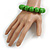 Grass Green Wooden Bead Necklace, Flex Bracelet and Drop Earrings Set - 80cm Long - view 4
