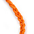 Orange Long Wooden Bead Necklace, Flex Bracelet and Drop Earrings Set - 80cm Long - view 8