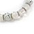 White/ Transparent Glass/ Ceramic Bead with Silver Tone Spacers Necklace/ Earrings/ Bracelet Set - 48cm L/ 7cm Ext - view 7