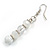 White/ Transparent Glass/ Ceramic Bead with Silver Tone Spacers Necklace/ Earrings/ Bracelet Set - 48cm L/ 7cm Ext - view 5