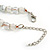 White/ Transparent Glass/ Ceramic Bead with Silver Tone Spacers Necklace/ Earrings/ Bracelet Set - 48cm L/ 7cm Ext - view 8