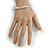 White/ Transparent Glass/ Ceramic Bead with Silver Tone Spacers Necklace/ Earrings/ Bracelet Set - 48cm L/ 7cm Ext - view 4