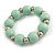 Mint Wood and Silver Acrylic Bead Necklace, Earrings, Bracelet Set - 70cm Long - view 6