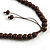 Brown Wooden Bead with Bow Long Necklace, Bracelet and Drop Earrings Set - 80cm Long - view 11