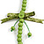 Lime Green Wooden Bead with Bow Long Necklace, Bracelet and Drop Earrings Set - 80cm Long - view 5