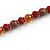 Chocolate/ Amber Glass/ Ceramic Bead with Silver Tone Spacers Necklace/ Earrings/ Bracelet Set - 48cm L/ 7cm Ext - view 7