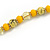 Yellow Glass/ Ceramic Bead with Silver Tone Spacers Necklace/ Earrings/ Bracelet Set - 48cm L/ 7cm Ext - view 7