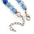 Blue/ Light Blue Glass/ Ceramic Bead with Silver Tone Spacers Necklace/ Earrings/ Bracelet/ Set - 48cm L/ 7cm Ext - view 7