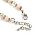 Cream/ Pale Pink/ Transparent Glass/ Ceramic Bead with Silver Tone Spacers Necklace/ Earrings/ Bracelet Set - 48cm L/ 7cm Ext - view 7