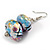 Multicoloured Wooden Bead Long Necklace, Drop Earrings, Flex Bracelet Set - 80cm Long - view 10