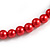 8mm Red Glass Bead Choker Necklace & Drop Earrings Set - 37cm L/ 5cm Ext - view 6