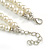 2 Strand Layered Light Cream Graduated Glass Bead Necklace and Drop Earrings Set - 50cm L/ 4cm Ext - view 6