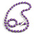 Lilac Wood and Silver Acrylic Bead Necklace, Earrings, Bracelet Set - 70cm Long - view 8
