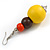 Chunky Multicoloured Long Wooden Bead Necklace, Flex Bracelet and Drop Earrings Set - 90cm Long - view 10