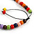 Multicoloured Wooden Bead with Bow Long Necklace, Bracelet and Drop Earrings Set - 80cm Long - view 9