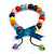 Multicoloured Wooden Bead with Bow Long Necklace, Bracelet and Drop Earrings Set - 80cm Long - view 6