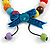 Multicoloured Wooden Bead with Bow Long Necklace, Bracelet and Drop Earrings Set - 80cm Long - view 11
