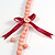 Pastel Pink Wooden Bead with Bow Long Necklace, Bracelet and Drop Earrings Set - 80cm Long - view 10